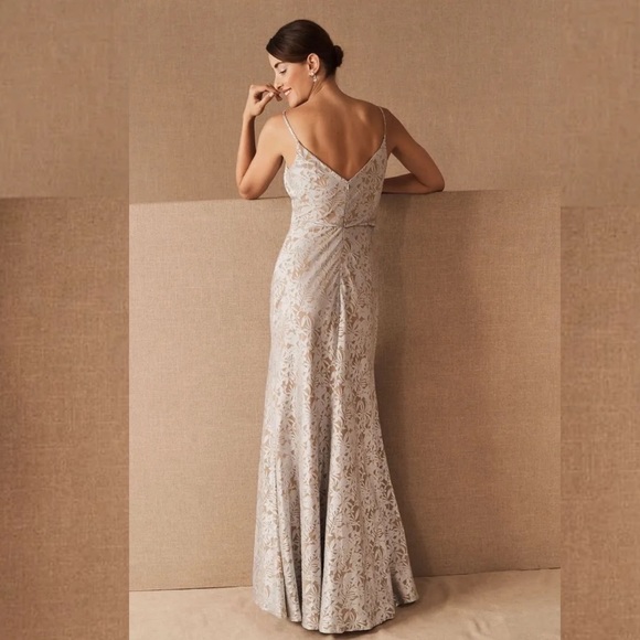 BHLDN Jenny Yoo Dahlia Cowl Neck Dress Size 0 - Picture 2 of 8